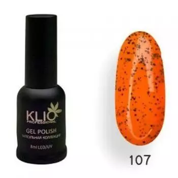 KLIO Гель-лак Капсульная коллекция №107 8мл (с черным шиммером)