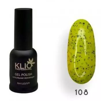 KLIO Гель-лак Капсульная коллекция №108 8мл (с черным шиммером)