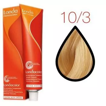 Londa Professional, Интенсивное тонирование Ammonia Free 10/3 очень яркий блонд золотистый 60мл