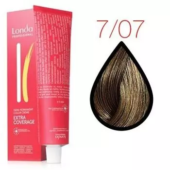 Londa Professional, Интенсивное тонирование Extra Coverage 7/07 блонд натурально-коричневый 60мл