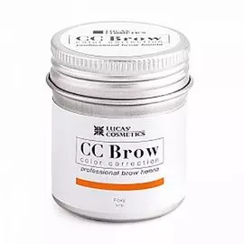 Lucas cosmetics, cc brow, хна для бровей, рыжий, в баночке, 5 г