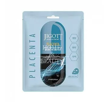 Маска ампульная с плацентой, Jigott Placenta Real Ampoule Mask 27 мл