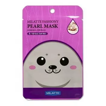 Маска для лица тканевая с экстрактом жемчуга - Milatte Fashiony Pearl Mask Sheet, 21 гр