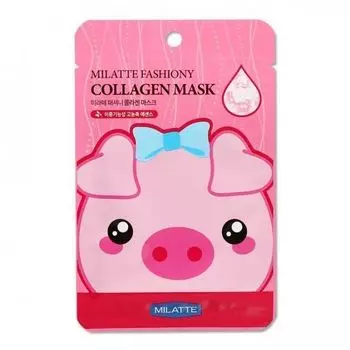 Маска для лица тканевая с коллагеном - Milatte Fashiony Collagen mask sheet, 21 гр