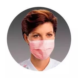 маска медицинская нестерильная одноразовая procedure pink 50шт