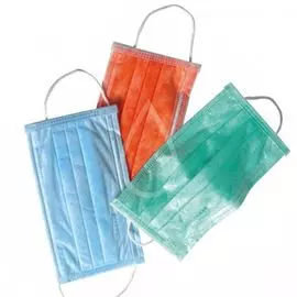 маска медицинская трехслойная одноразовая 1-touch эконом, голубая 50 шт