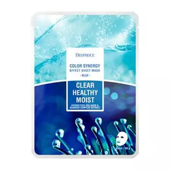 Маска тканевая на основе морской воды и коллагена , Deoproce Color Synergy Effect Sheet Mask 20 гр