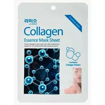 Маска тканевая с экстрактом коллагена, La Miso Collagen Essence Mask Sheet 21 г