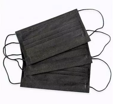 Маска Защитная медицинская "ЭКОНОМ" Черная (в пакете) 50шт.