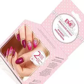 набор для дизайна ногтей "эффект кракелюра" e.mi