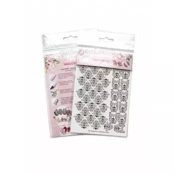 E.MI, Nailcrust, Трафареты-слайдеры для ногтей, №7, черные