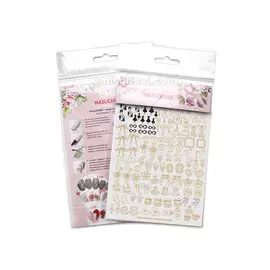 Nailcrust трафареты-слайдеры золотые №12 e.mi