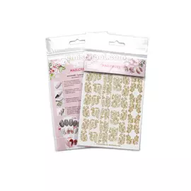 Nailcrust трафареты-слайдеры золотые №2 e.mi