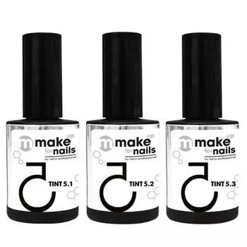 Nano Professional, Make up for nails, Tint Set, Набор гелей, 3 шт
