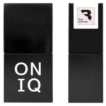 ONIQ, База Pink Shimmer, Камуфлирующее базовое покрытие, светло-розовый с шиммером. 10 мл