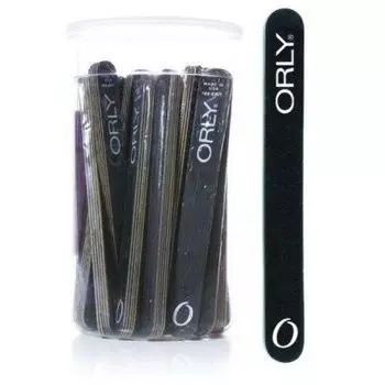 Orly, Black Board, Пилка для крепких натуральных ногтей, черная, 180/180