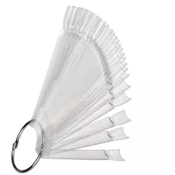 Planet Nails, Палитра для лаков "веер", прозрачная, 24 шт