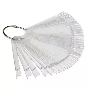 Planet Nails, Палитра для лаков "веер", прозрачная, 48 шт