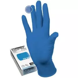 перчатки manual fn-309 l flex nitrile нитриловые неопудренные синий