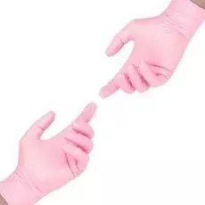 перчатки нитриловые неопудренные розовые размер l 200шт