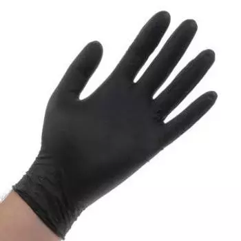 Перчатки NitriMax Нитриловые Неопудренные Черные S 100шт