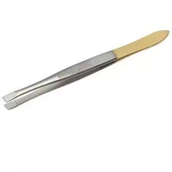 Пинцет РТ-385-HG Скошенный позолота METZGER*