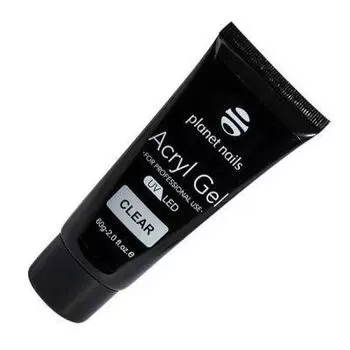 Planet Nails, Acryl Gel, Гель прозрачный, 60 г