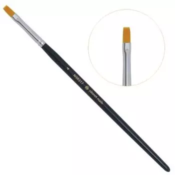 Planet Nails, Кисть гелевая квадратная, №4, 98317.4