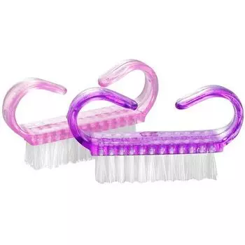 Planet Nails, Щеточка для ногтей с изогнутыми ручками, маленькая, 1 шт