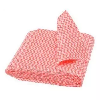 Полотенце одноразовое сложенные Спанлейс Эконом 35х70см РОЗОВЫЕ 50 шт