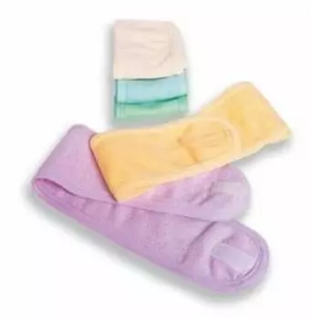 Повязка для волос махровая на липучке 1 шт