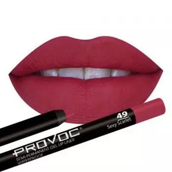 PROVOC Lip Liner 49 Гелевая подводка в карандаше для губ Sexy Scarlet