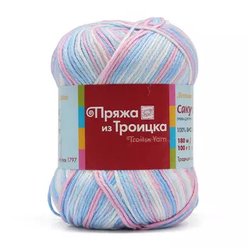 Пряжа из Троицка 'Сакура принт' 100гр. 180м. (100% вискоза) (7336 принт)