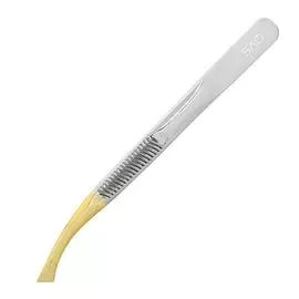 Qvs пинцет эргономичный со скошенными кончиками 1633 1шт.