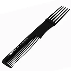 расческа карбон антистатик черная для начеса с пластик. вилкой 06979 toni and guy