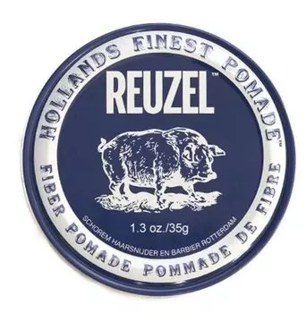 Reuzel Паста Fiber подвижной фиксации для укладки волос 35 гр темно-синяя банка