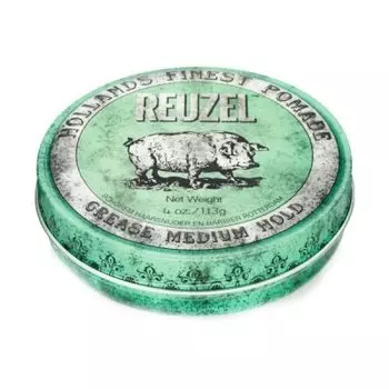 Reuzel Помада для укладки волос средней фиксации, Grease Medium Hold зеленая банка 113гр