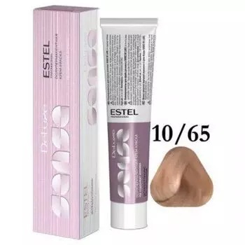 Estel De Luxe Sense - Крем-краска 10\65 Светлый блондин фиолетово-красный, 60 мл