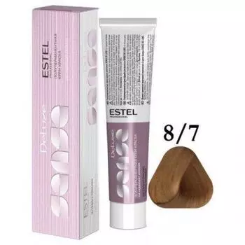 Estel De Luxe Sense - Крем-краска 8\7 Светло-русый коричневый, 60 мл