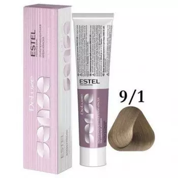 Estel De Luxe Sense - Крем-краска 9\1 Блондин пепельный, 60 мл