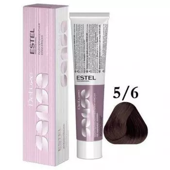 Estel De Luxe Sense - Крем-краска 5\6 Светлый шатен фиолетовый, 60 мл