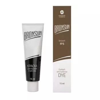 Innovator Cosmetics, Bronsun, Краска для бровей и ресниц, №6 коричневый, 15 мл (1/12шт)