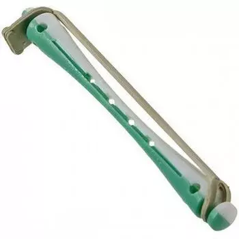 SIBEL БИГУДИ для химической завивки Бело-зеленые длинные 12шт