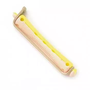 SIBEL БИГУДИ для химической завивки Желто-розовые короткие