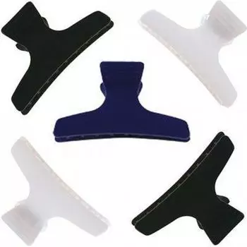 SIBEL Зажимы для волос пластмасовые широкие 12шт. цветной