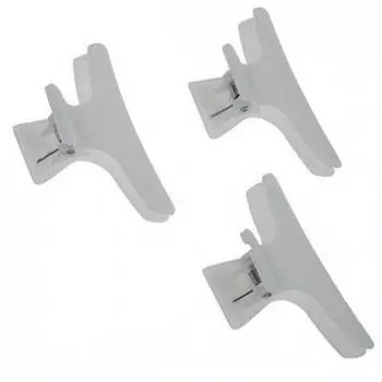 SIBEL Зажимы для волос пластмасовые широкий 12шт. белый