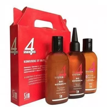 Sim Sensitive System 4 Комплекс от выпадения волос, (шампунь 100 мл + маска 100 мл + сыворотка 100)
