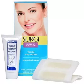Surgi, Facical Wax Strips, Восковые полоски для удаления волос на лице
