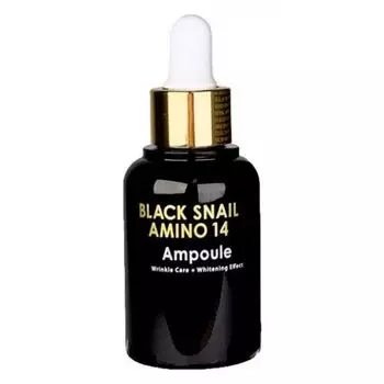 Сыворотка с аминокислотами и чёрной улиткой, Eyenlip Black Snail Amino 14 Ampoule 30мл