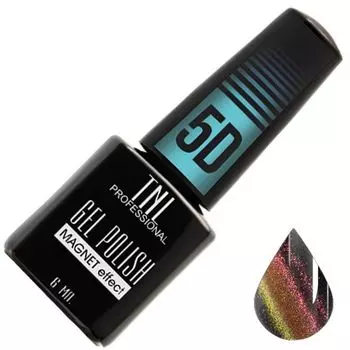 TNL, Magnet effect, Гель-лак кошачий глаз 5D, №04, лилово-миндальный, 6 мл